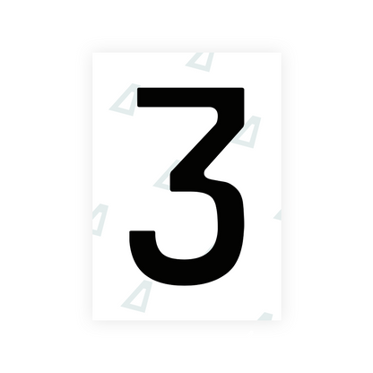 Alite Nanofilm for Chile 2014 license plates - Symbol "3" - Alite