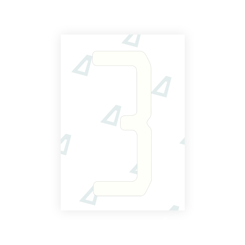 Alite Nanofilm for US (Florida 2019) license plates - Symbol "3" - Alite