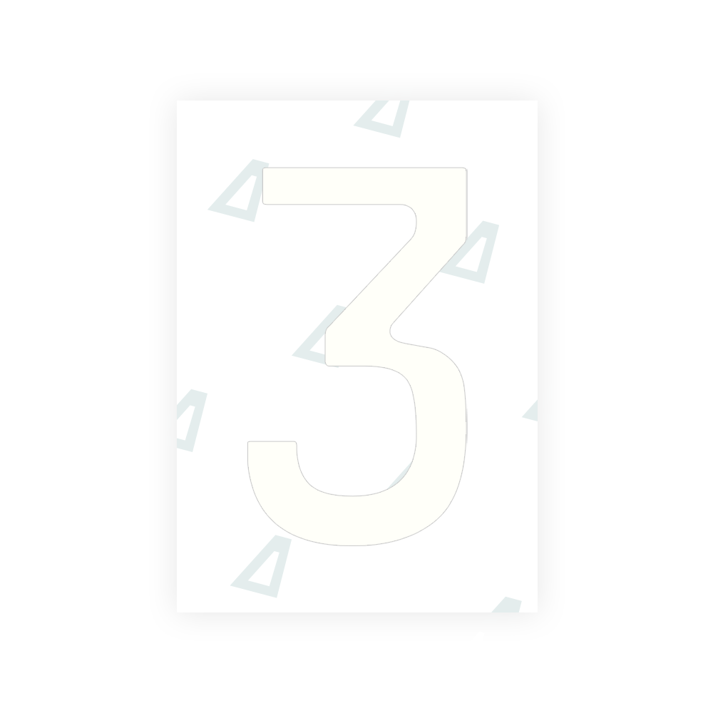 Alite Nanofilm for Chile 2014 license plates - Symbol "3" - Alite