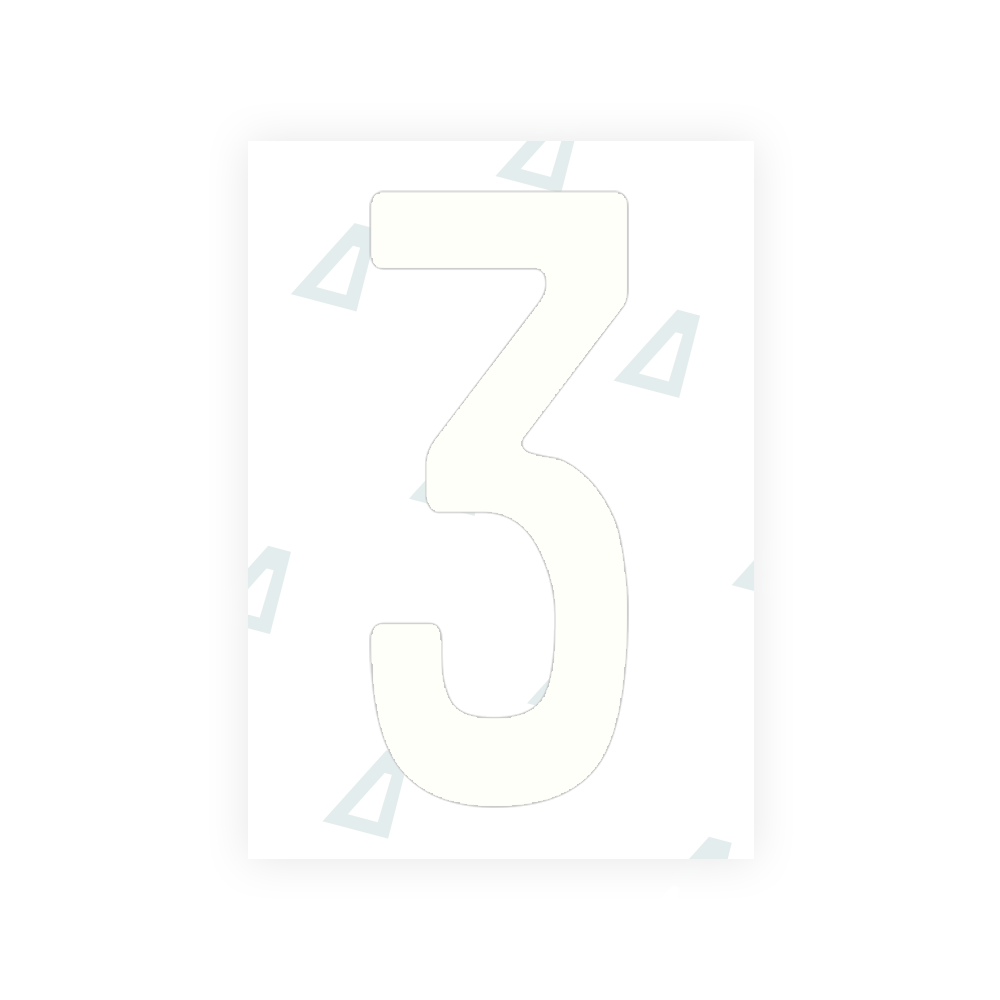 Alite Nanofilm for Guatemala license plates - Symbol "3" - Alite