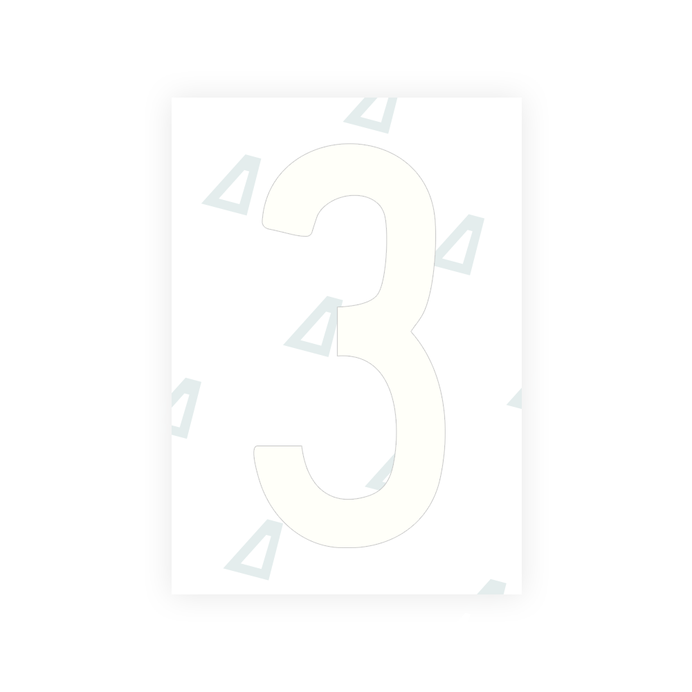 Alite Nanofilm for US (Arkansas) license plates - Symbol "3" - Alite