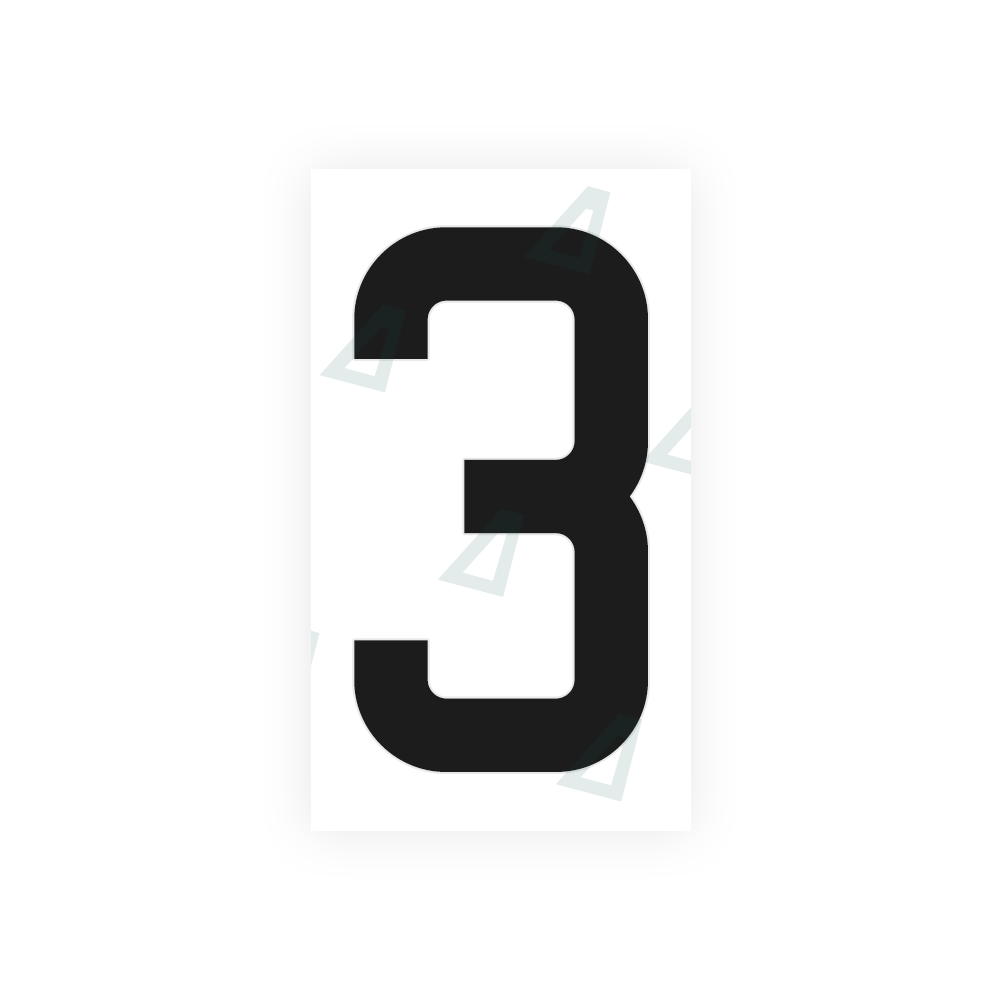 Alite Nanofilm for France license plates - Symbol "3" - Alite