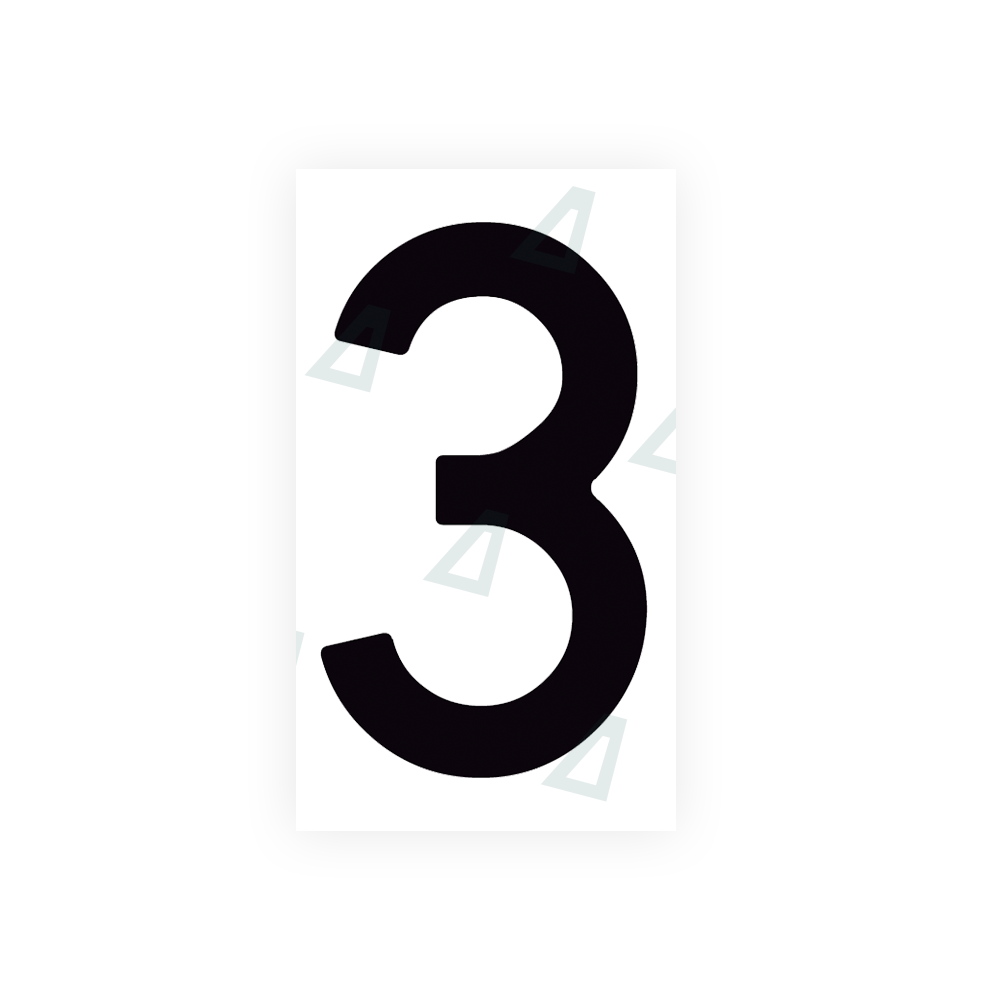 Alite Nanofilm for Spain Flat license plates - Symbol "3" - Alite
