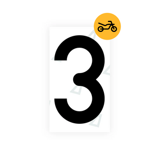 Alite Nanofilm for Greece moto license plates - Symbol "3" - Alite