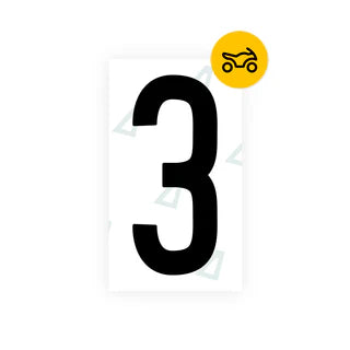 Alite Nanofilm for US (Oklahoma) Moto license plates - Symbol "3" - Alite