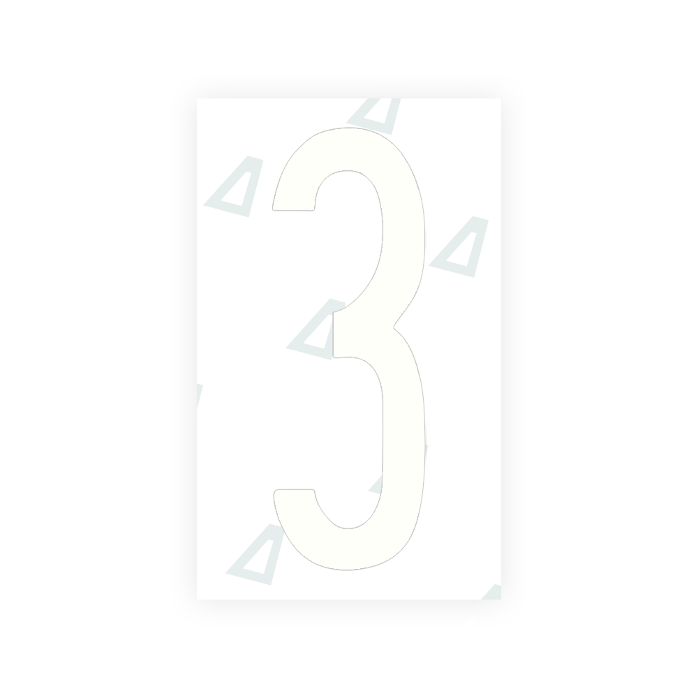 Alite Nanofilm for US (New York 2020 - Flat ) license plates - Symbol "3" - Alite