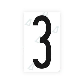 Alite Nanofilm for US (New York 2020 - Flat ) license plates - Symbol "3" - Alite