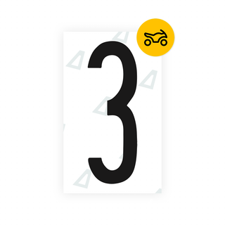 Alite Nanofilm for US (New York 2001) Moto license plates - Symbol "3" - Alite