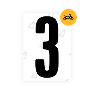 Alite Nanofilm for US (Georgia 2012 - Square) Moto license plates - Symbol "3" - Alite