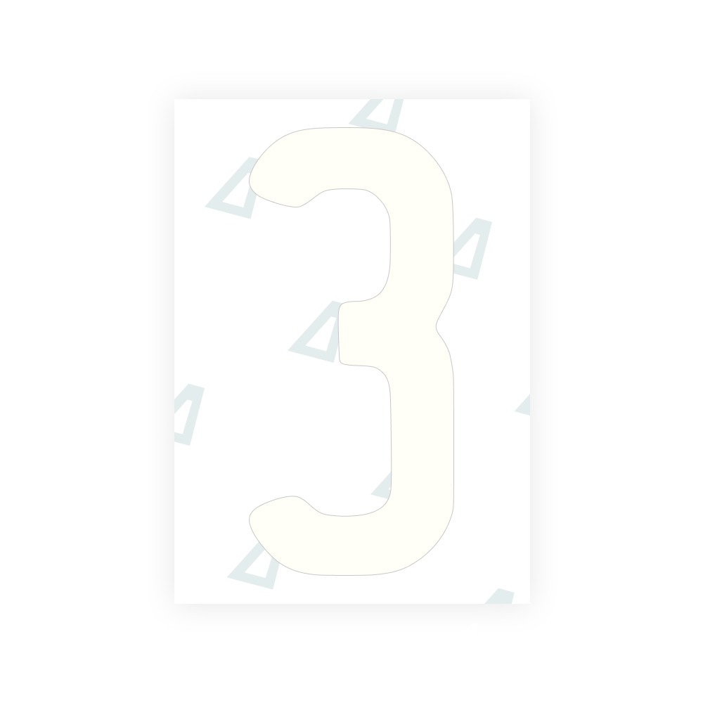 Alite Nanofilm for AUS (New South Wales) license plates - Symbol "3" - Alite