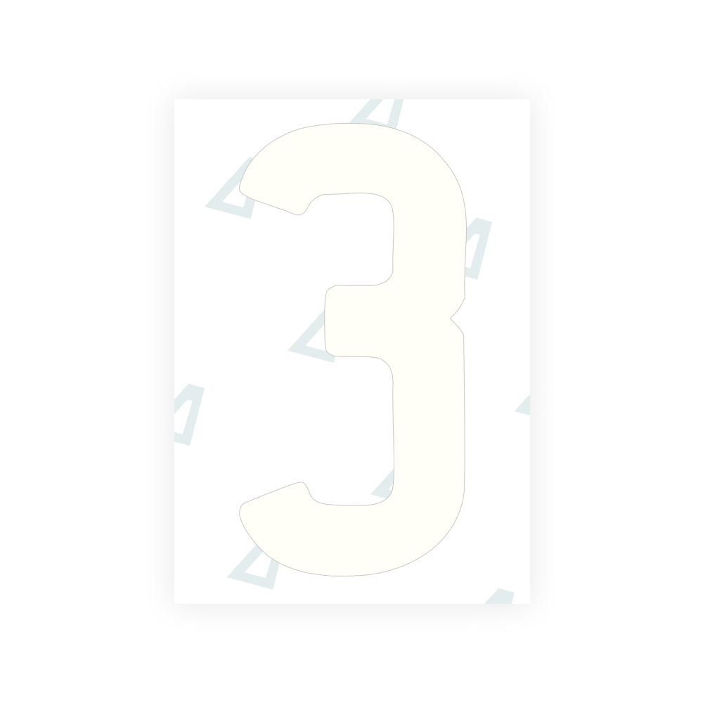 Alite Nanofilm for AUS (Queensland) license plates - Symbol "3" - Alite