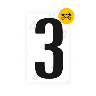 Alite Nanofilm for US (Texas) Moto license plates - Symbol "3" - Alite