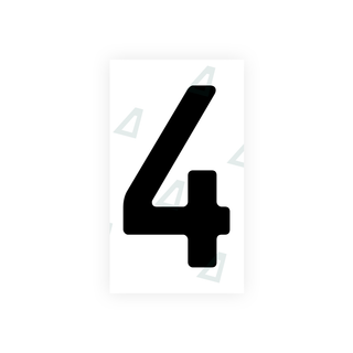 Alite Nanofilm for Uzbekistan number plates - Symbol "4" - Alite