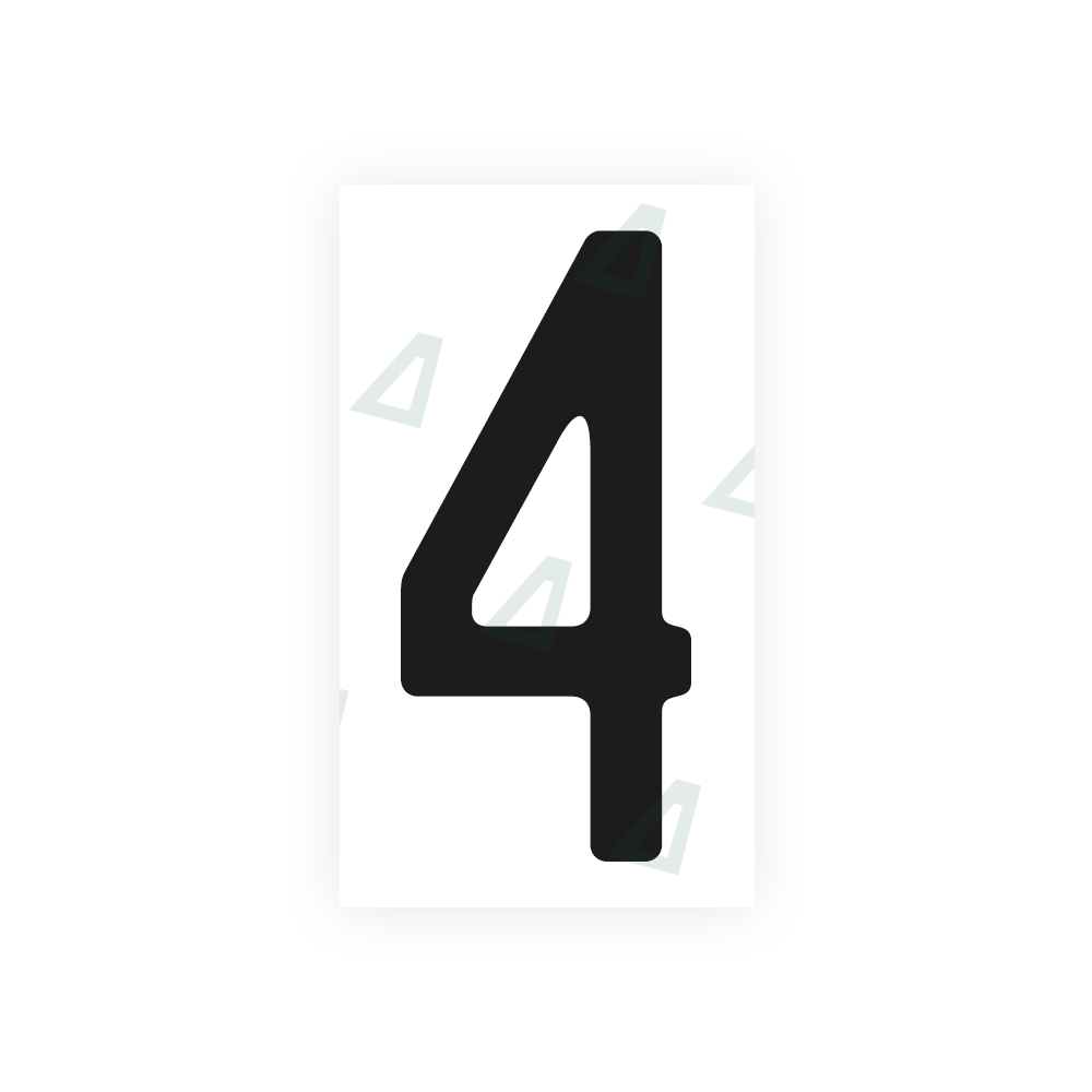 Alite Nanofilm for US (Quebec) license plates - Symbol "4" - Alite