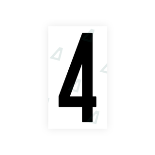 Alite Nanofilm for US (New Jersey - Flat) license plates - Symbol "4" - Alite