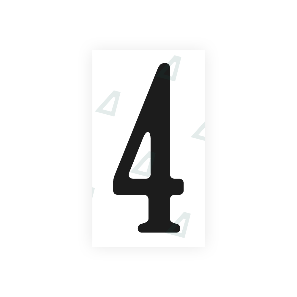 Alite Nanofilm for US (Virginia) license plates - Symbol "4" - Alite