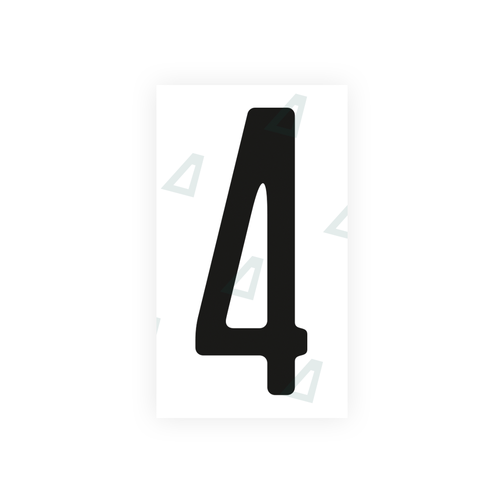 Alite Nanofilm for US (Ohio 2013) license plates - Symbol "4" - Alite