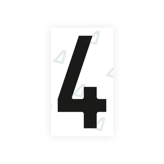 Alite Nanofilm for Czech Republic license plates - Symbol "4" - Alite