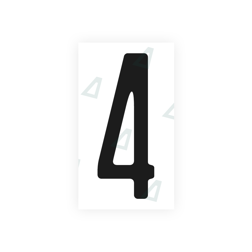 Alite Nanofilm for CA (Ontario) license plates - Symbol "4" - Alite