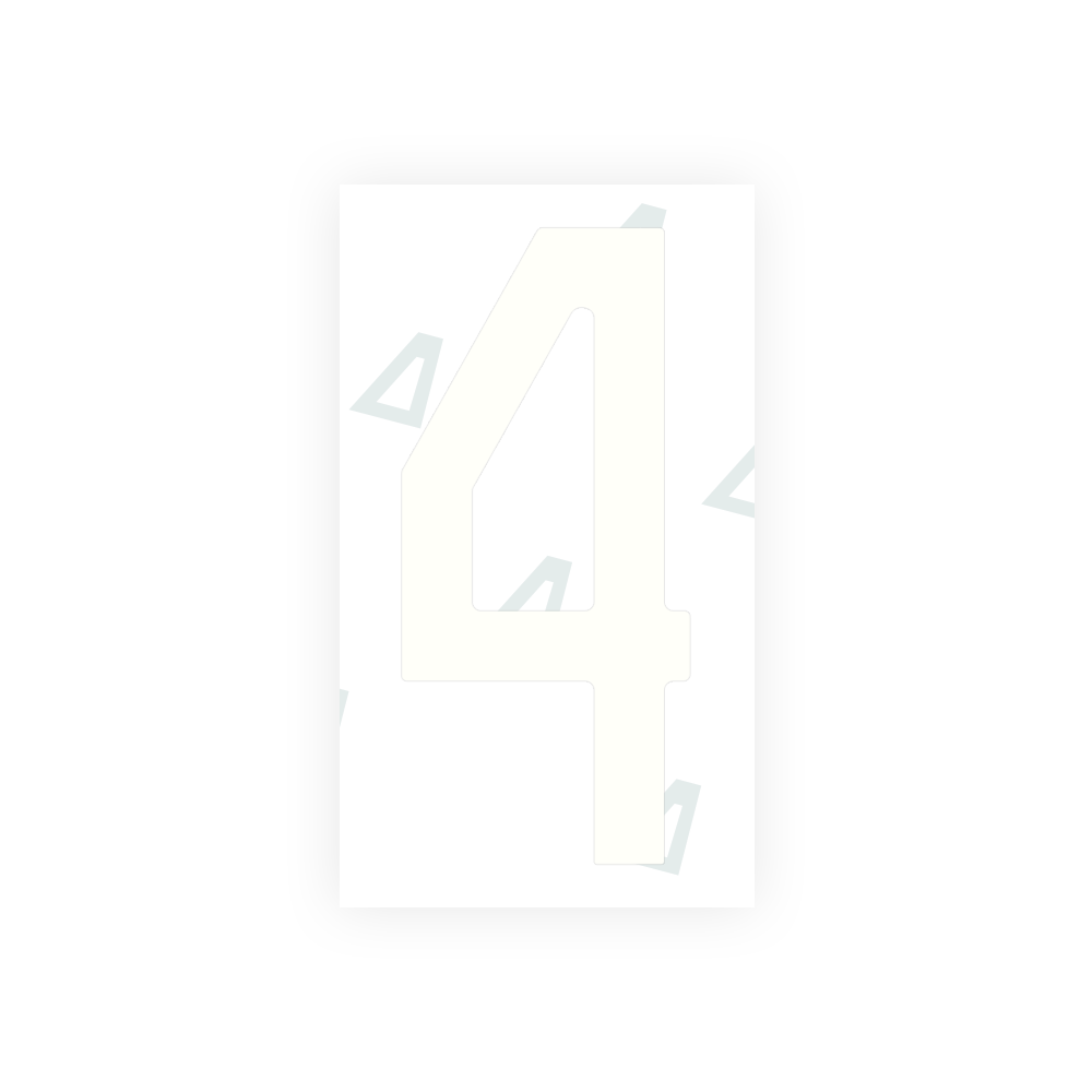 Alite Nanofilm for Mexico license plates - Symbol "4" - Alite