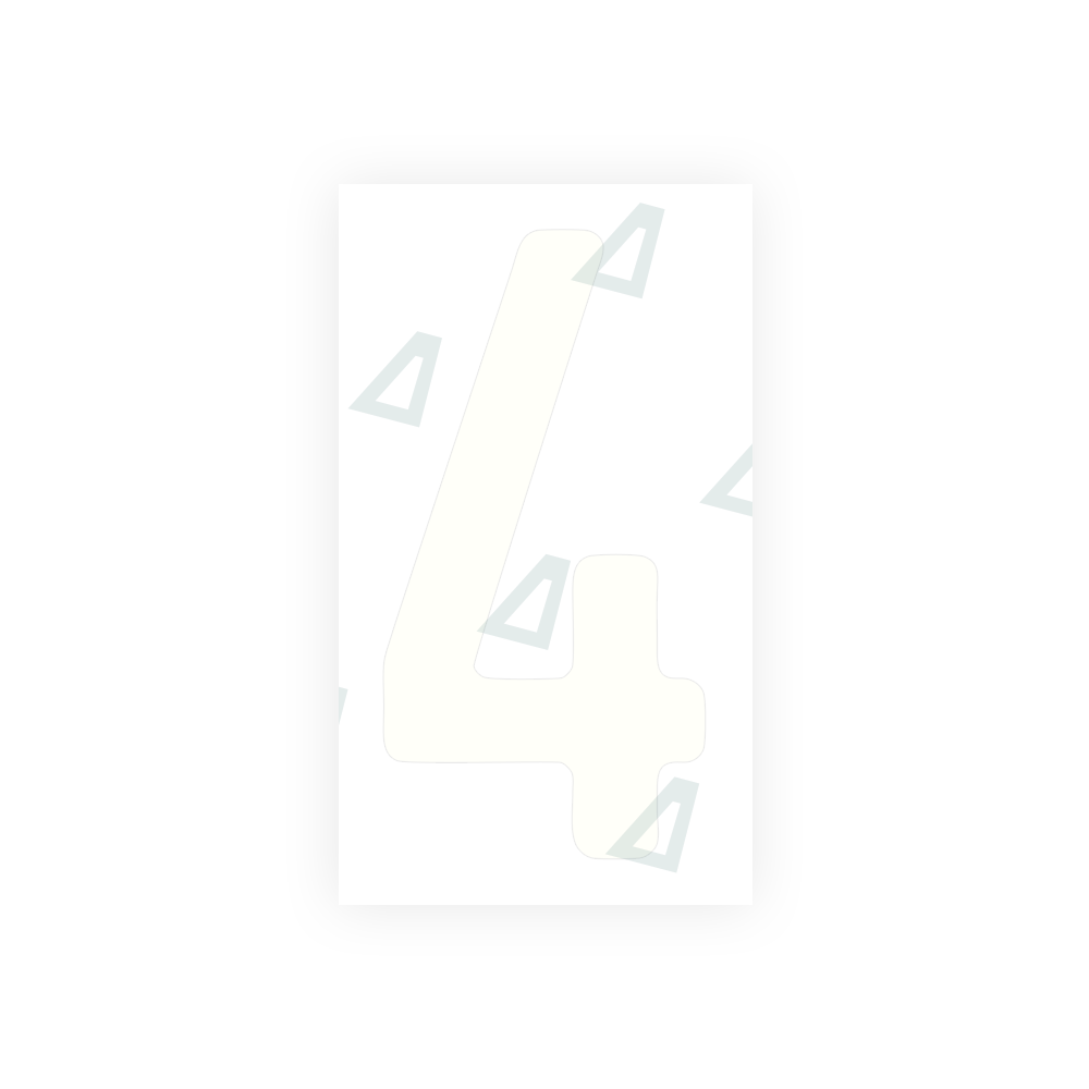 Alite Nanofilm for front Switzerland license plates - Symbol "4" - Alite