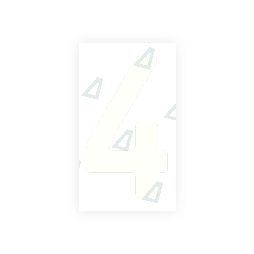 Alite Nanofilm for Uruguay license plates - Symbol "4" - Alite
