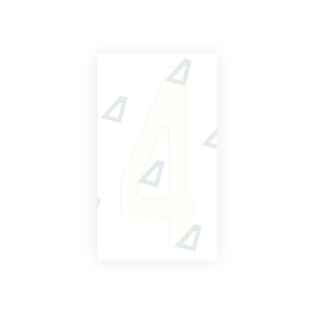 Alite Nanofilm for US (Florida 2003) license plates - Symbol "4" - Alite