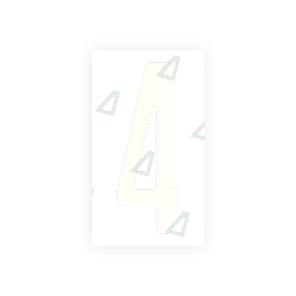 Alite Nanofilm for US (Pennsylvania) license plates - Symbol "4" - Alite