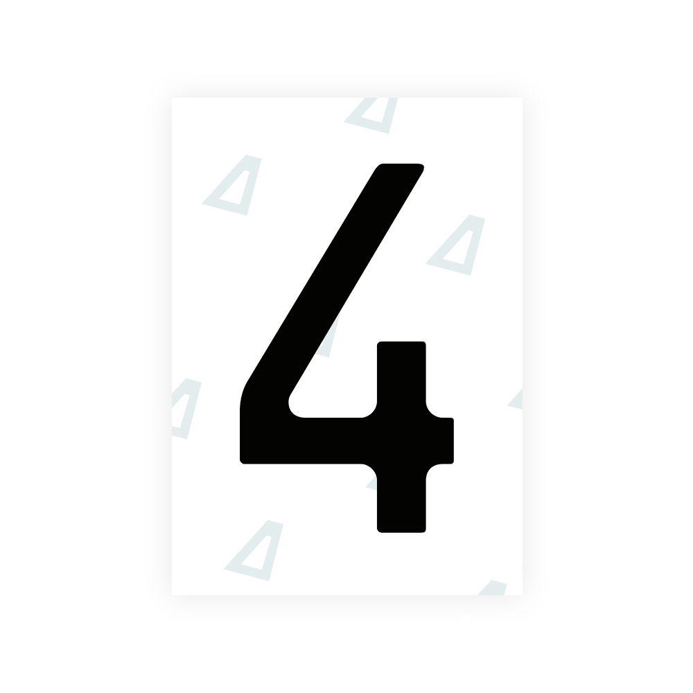 Alite Nanofilm for Chile 2014 license plates - Symbol "4" - Alite