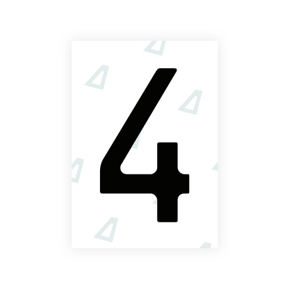Alite Nanofilm for Chile 2014 license plates - Symbol "4" - Alite