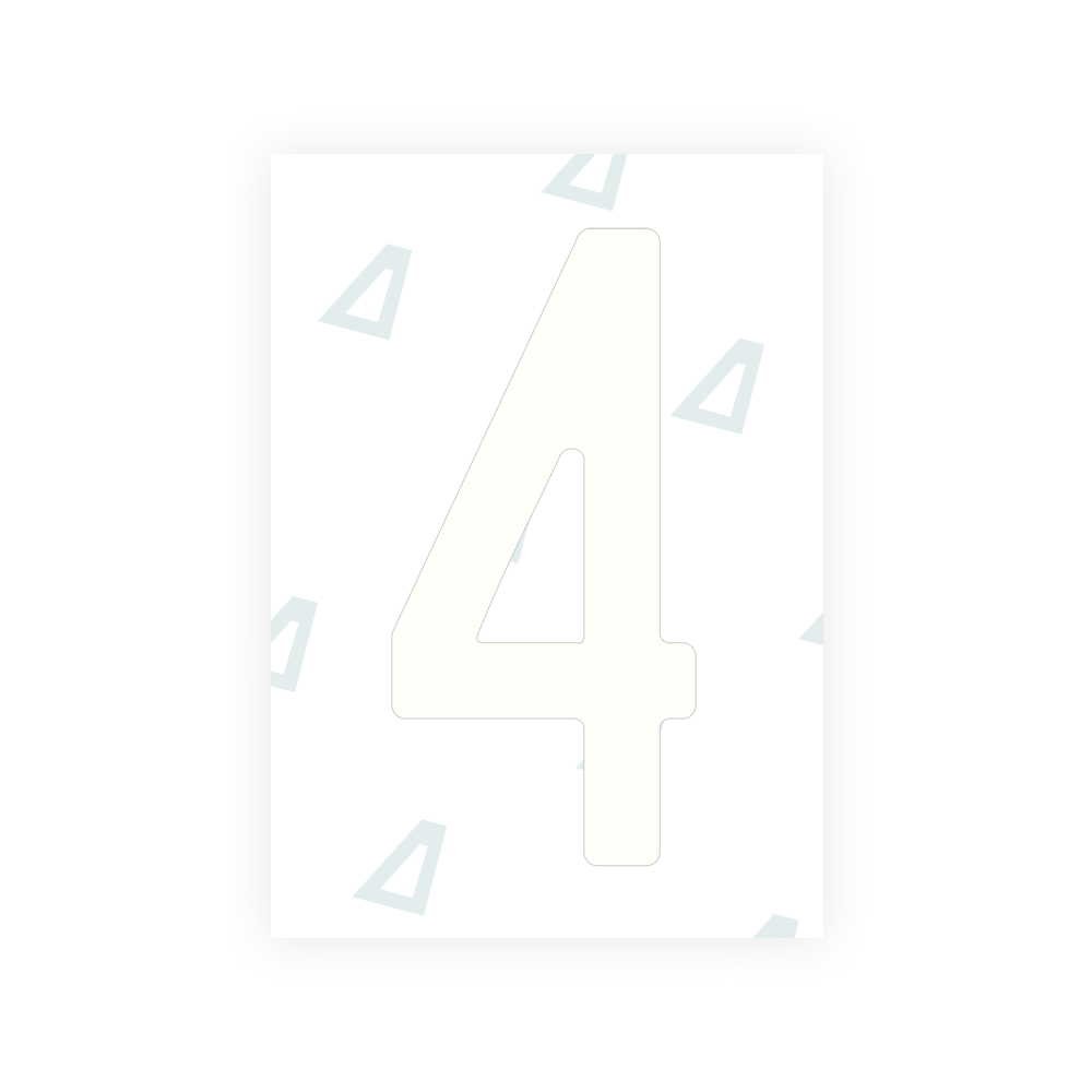 Alite Nanofilm for US (Arkansas) license plates - Symbol "4" - Alite