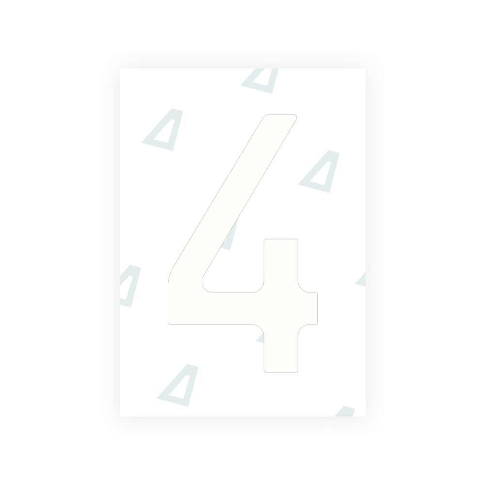 Alite Nanofilm for Chile 2014 license plates - Symbol "4" - Alite