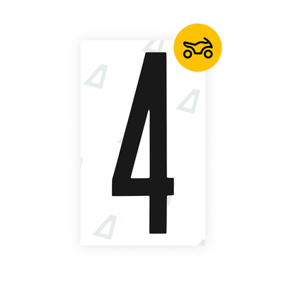 Alite Nanofilm for US (New York 2001) Moto license plates - Symbol "4" - Alite