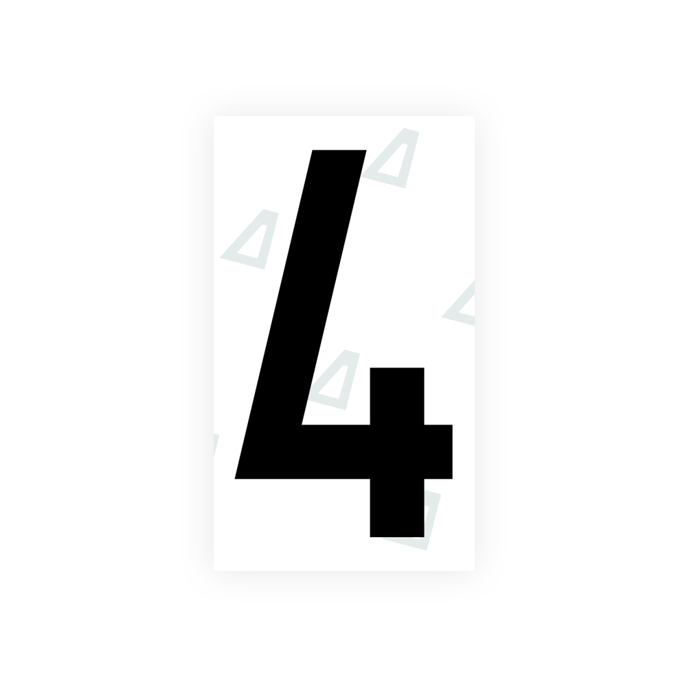Alite Nanofilm for Greece license plates - Symbol "4" - Alite