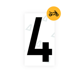 Alite Nanofilm for Greece moto license plates - Symbol "4" - Alite