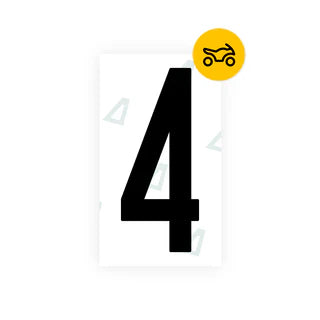 Alite Nanofilm for US (Oklahoma) Moto license plates - Symbol "4" - Alite