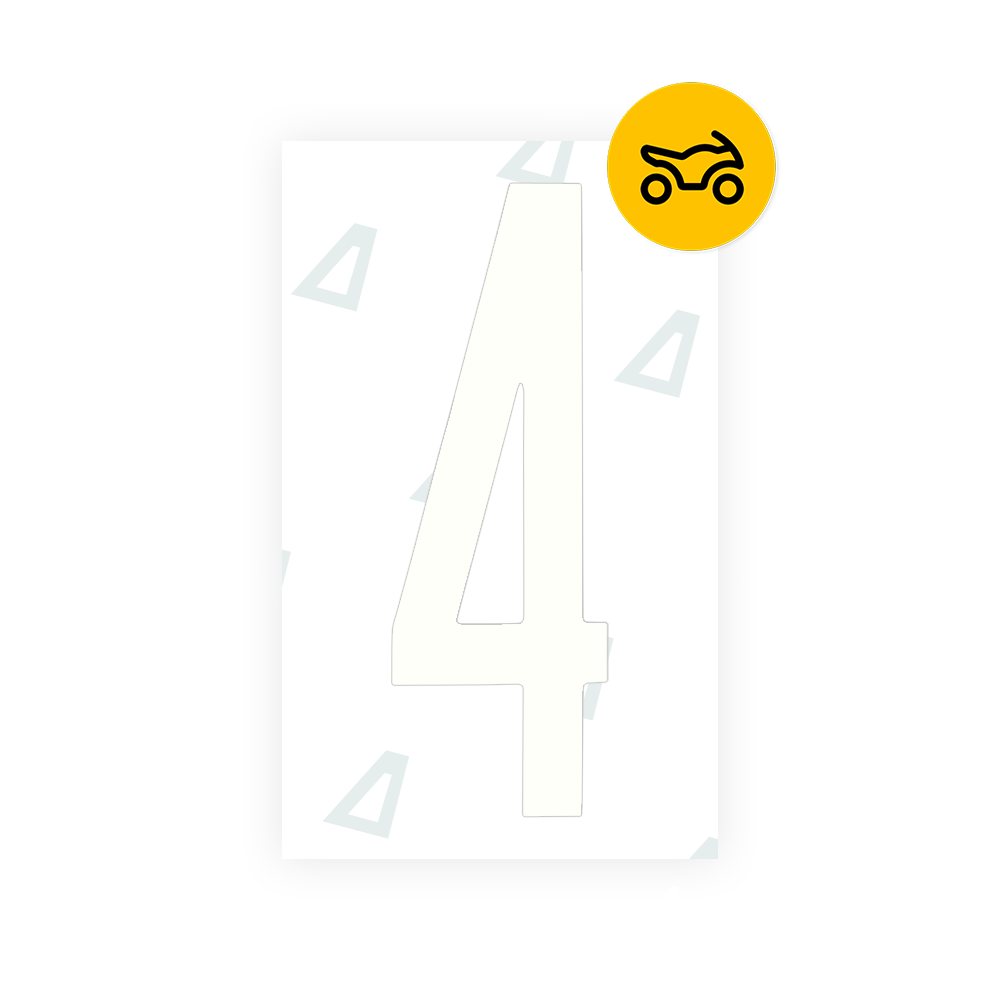 Alite Nanofilm for US (New York 2001) Moto license plates - Symbol "4" - Alite