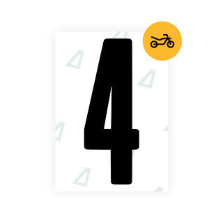 Alite Nanofilm for US (Georgia 2012 - Square) Moto license plates - Symbol "4" - Alite