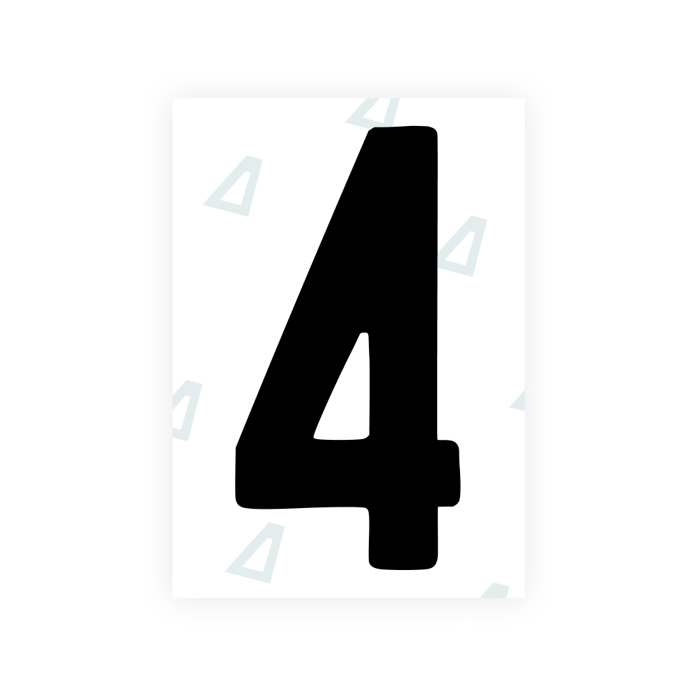 Alite Nanofilm for AUS (Queensland) license plates - Symbol "4" - Alite