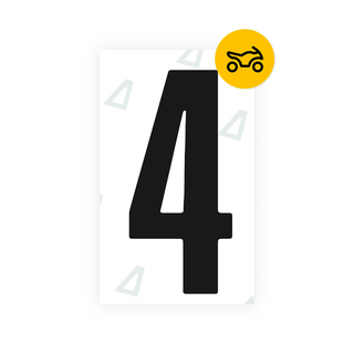 Alite Nanofilm for US (Texas) Moto license plates - Symbol "4" - Alite