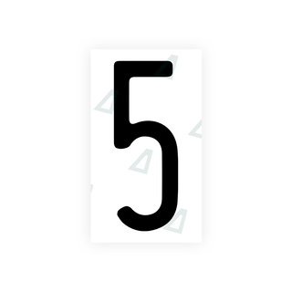 Alite Nanofilm for US (Illinois 2006 - Round) license plates - Symbol "5" - Alite