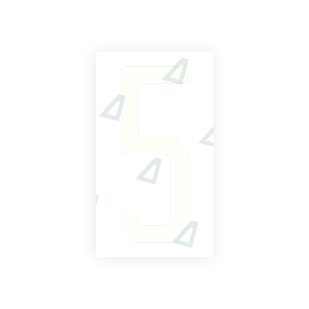 Alite Nanofilm for US (Michigan) license plates - Symbol "5" - Alite