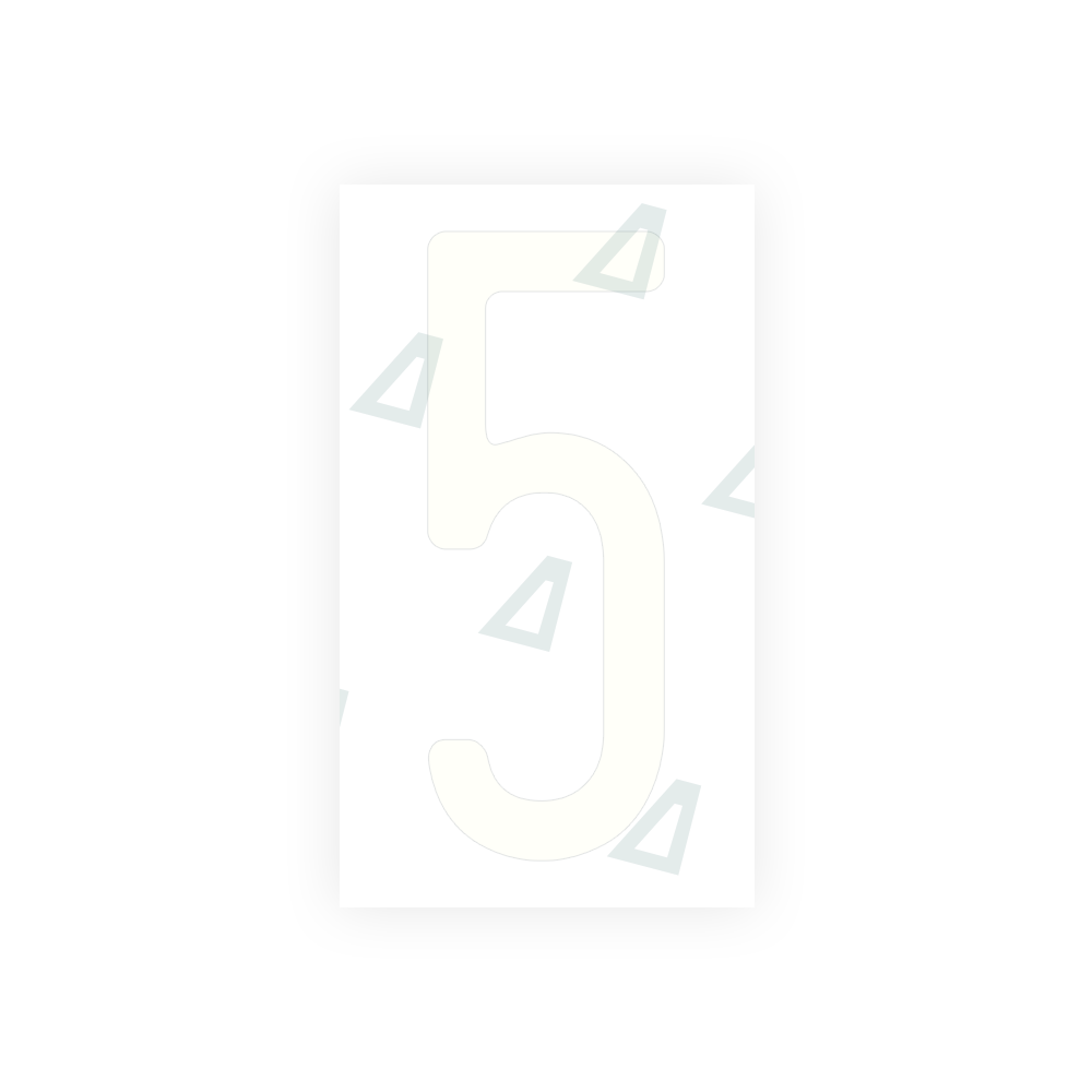 Alite Nanofilm for US (Washington State) license plates - Symbol "5" - Alite