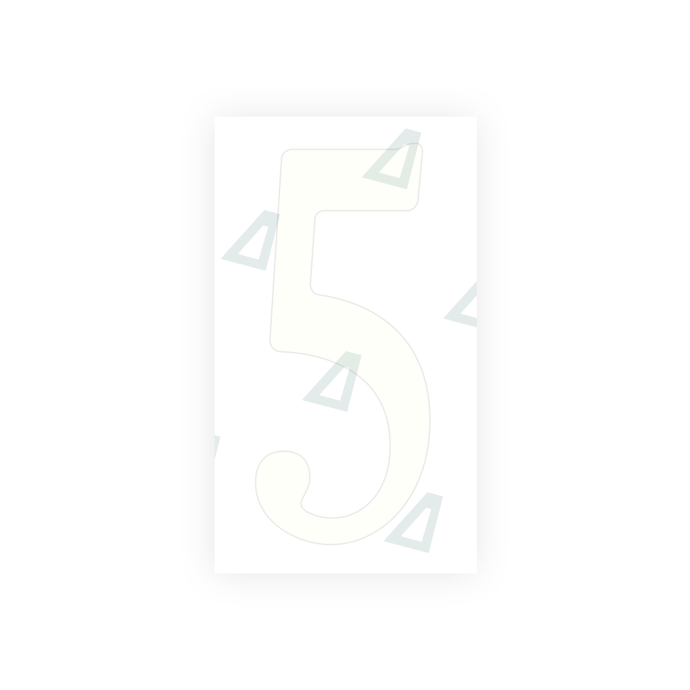 Alite Nanofilm for US (Virginia) license plates - Symbol "5" - Alite