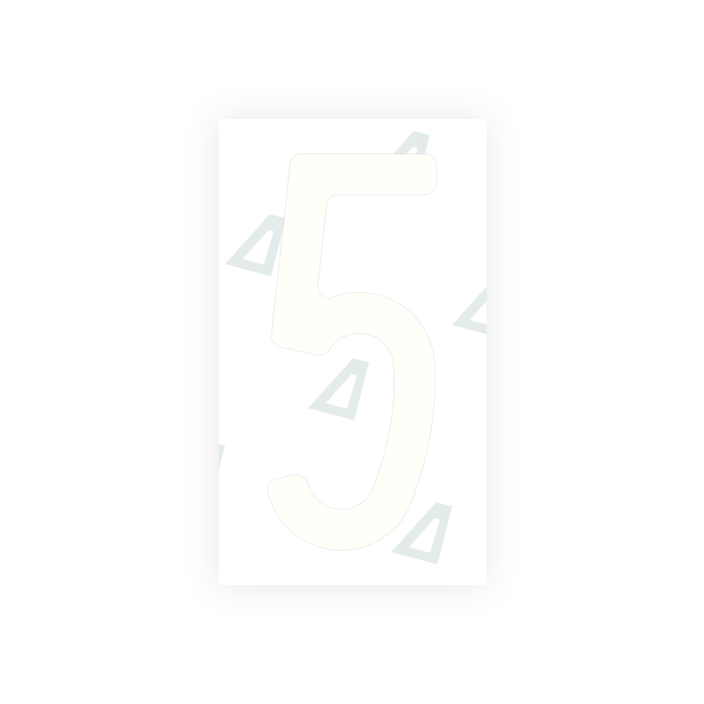 Alite Nanofilm for Mexico license plates - Symbol "5" - Alite