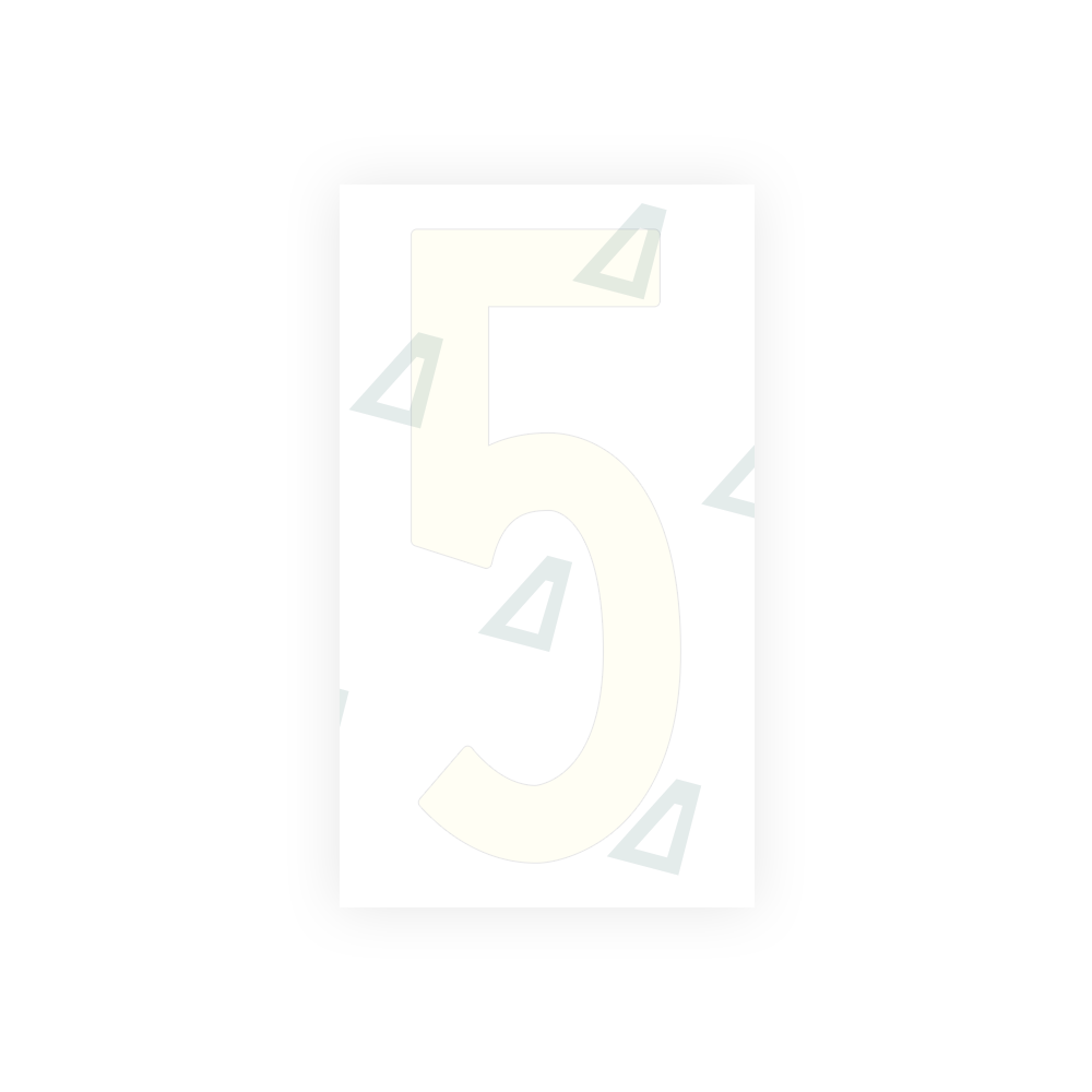 Alite Nanofilm for US (New Jersey) Moto license plates - Symbol "5" - Alite