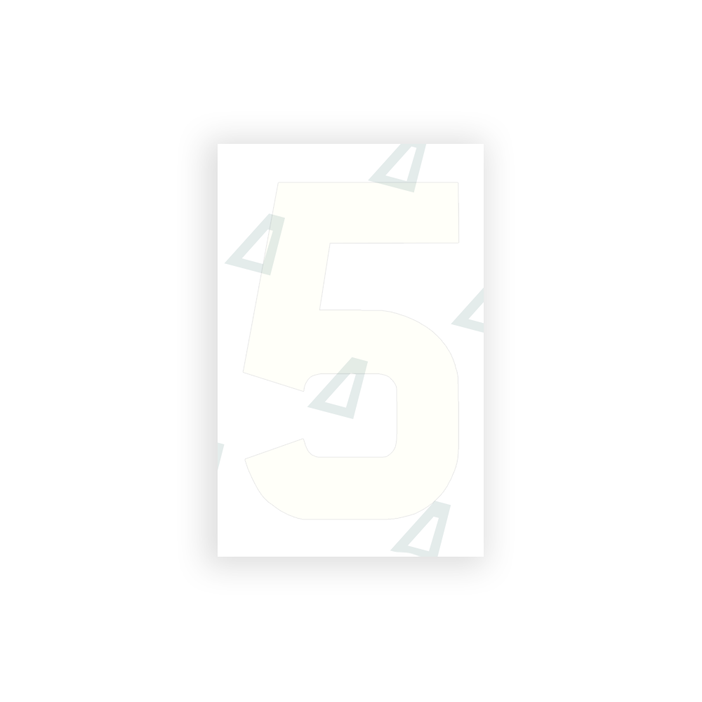 Alite Nanofilm for United Kingdom license plates - Symbol "5" - Alite