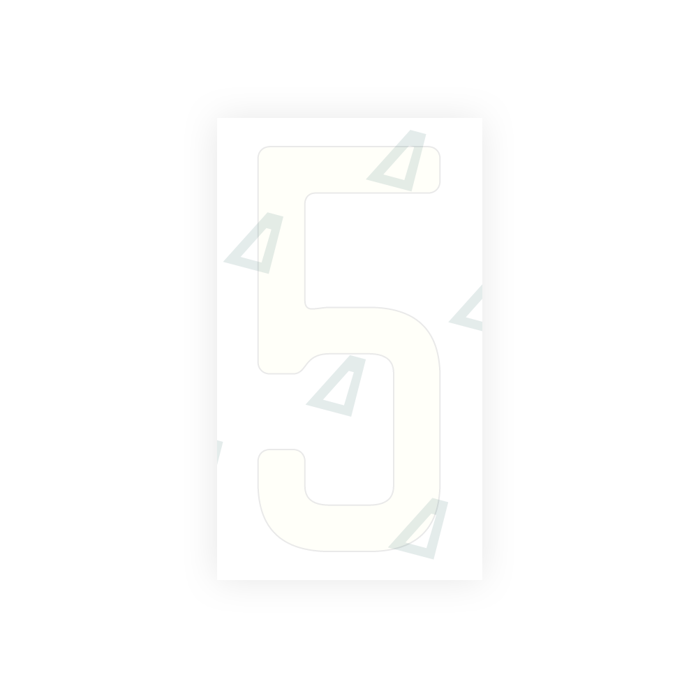 Alite Nanofilm for US (Quebec) license plates - Symbol "5" - Alite