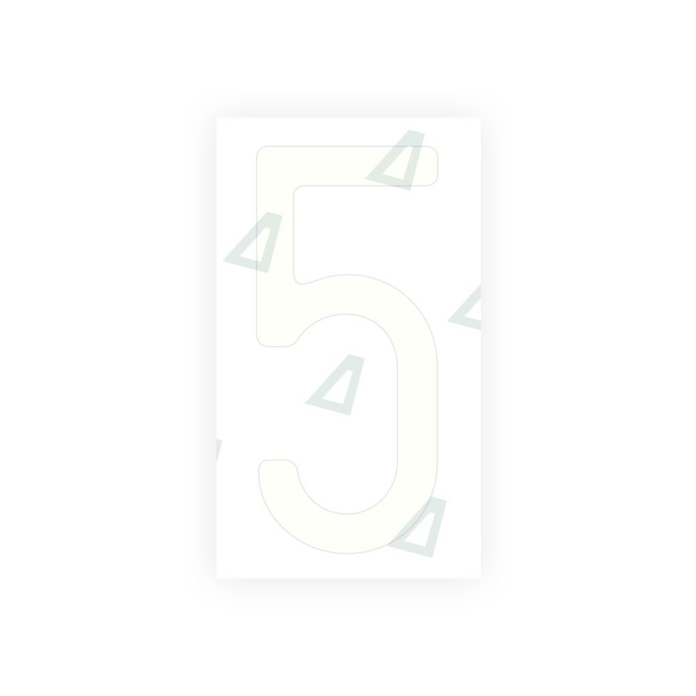 Alite Nanofilm for US (Massachusetts) license plates - Symbol "5" - Alite