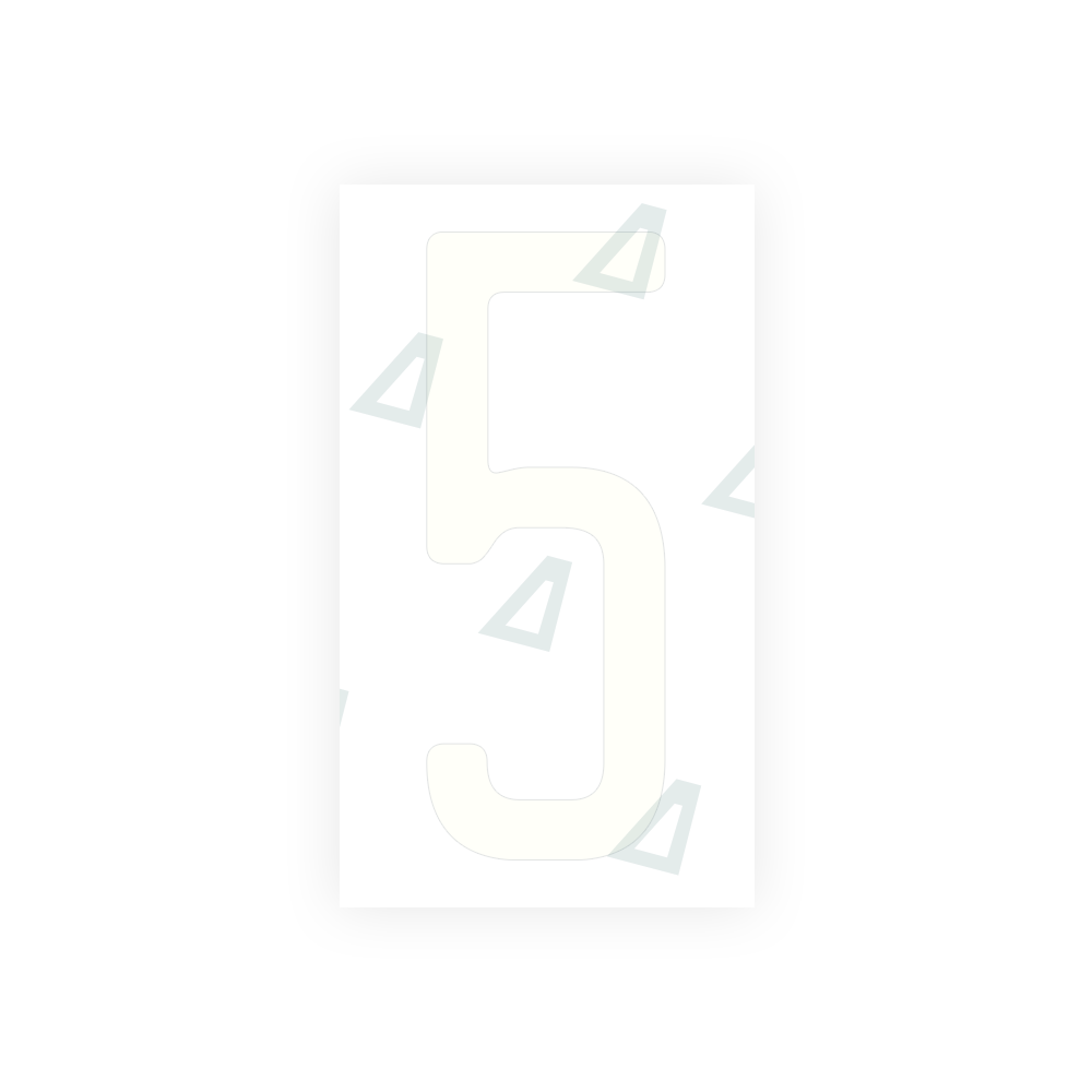 Alite Nanofilm for US (Illinois 2006 - Square) license plates - Symbol "5" - Alite